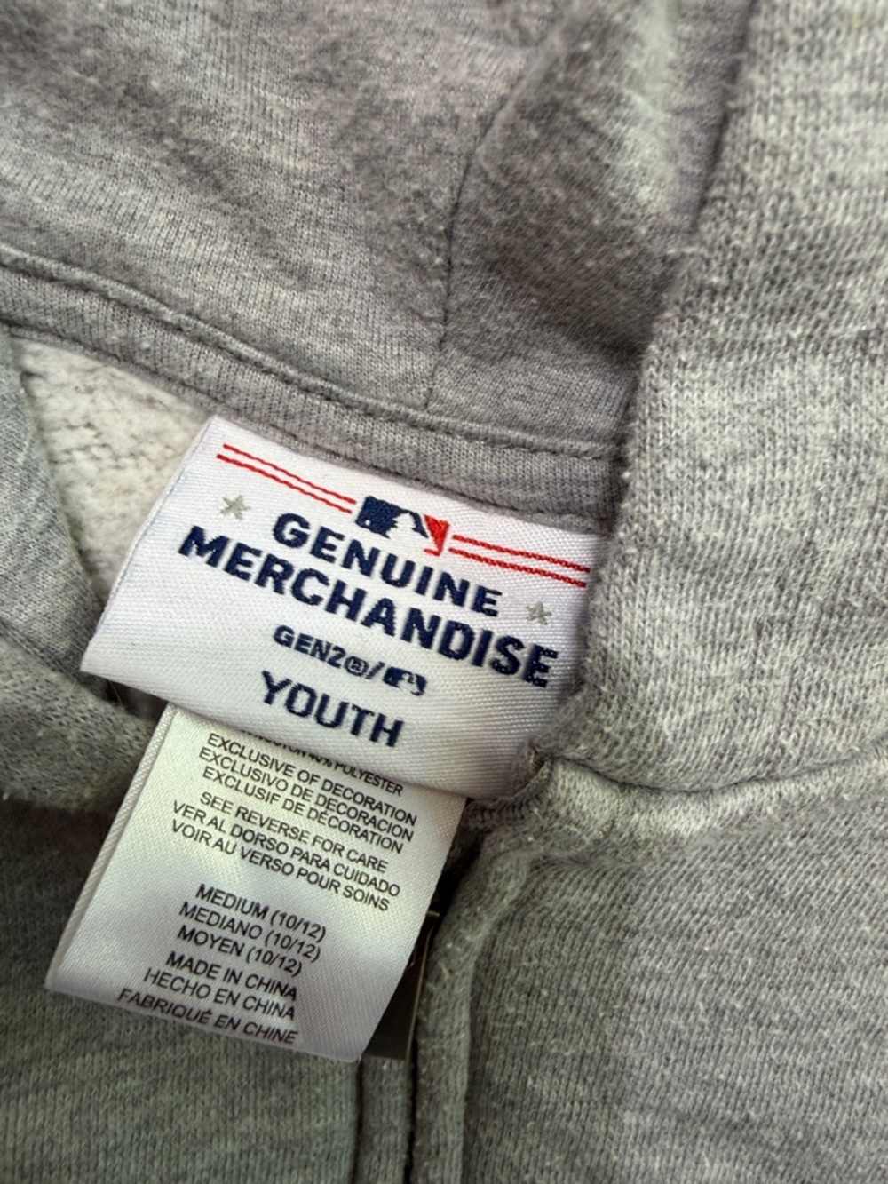 Youth Gray Dodgers Terrycloth-Lined Zip-up Hoodie - Picture 2 of 5